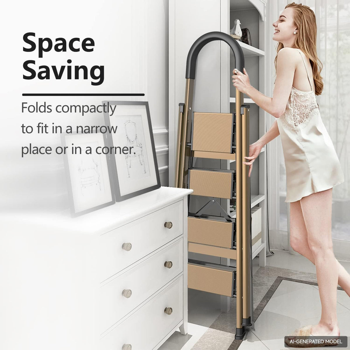 4 Step Folding Step Stool W584