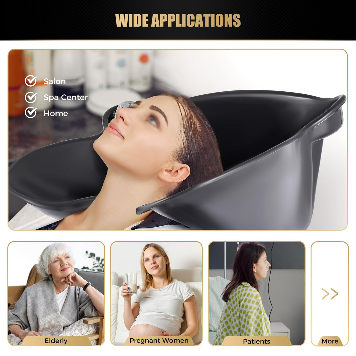 Portable Shampoo Bowl with Adjustable Height T777