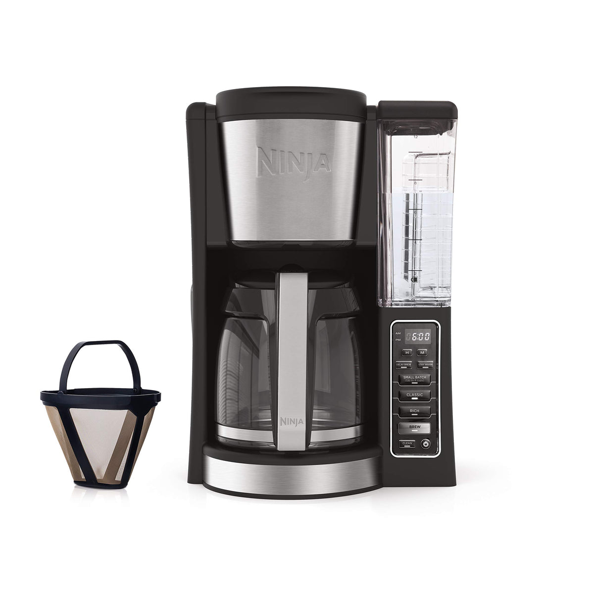 12-Cup Programmable Coffee Maker with 60 oz. Water Reservoir, Black/Stainless Steel X977