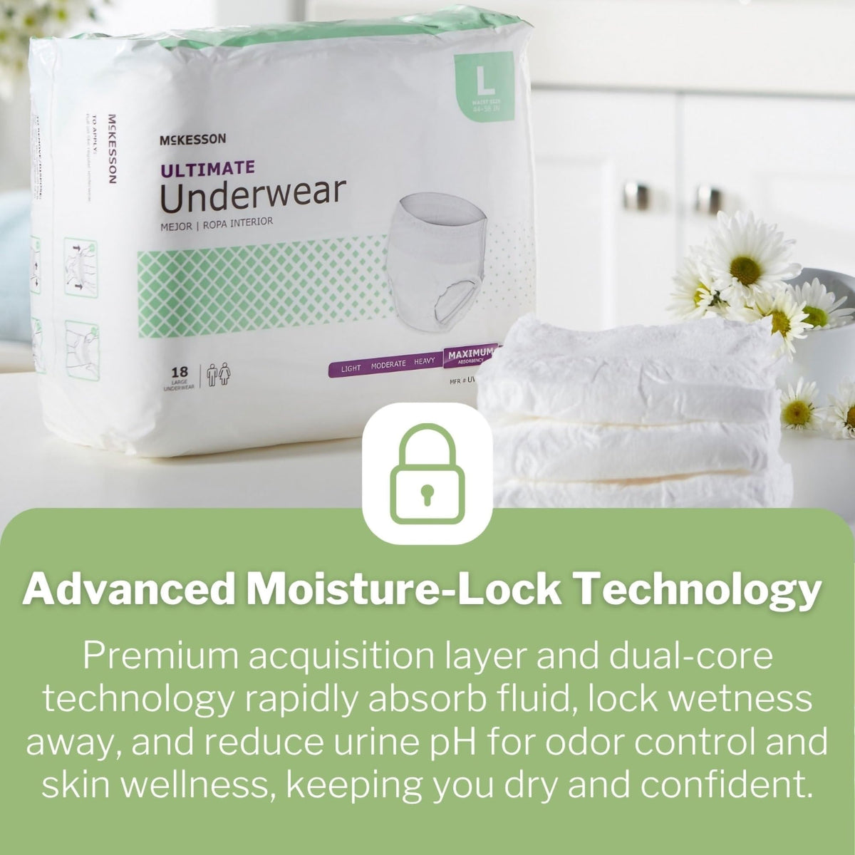 Adult Incontinence Underwear, Large, 72 ct H360