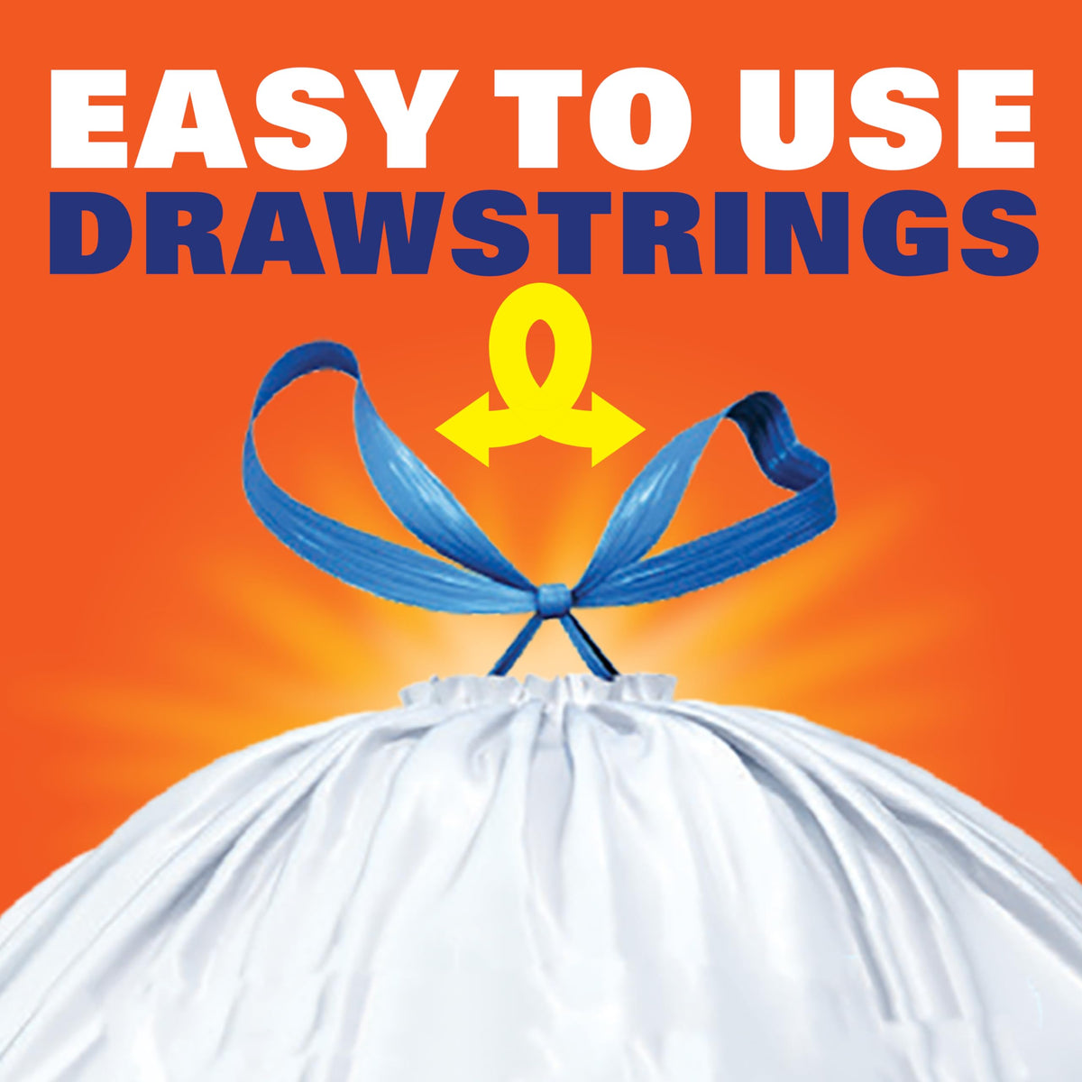13G Tall Kitchen Trash Bags, White, Unscented, 90ct L8497