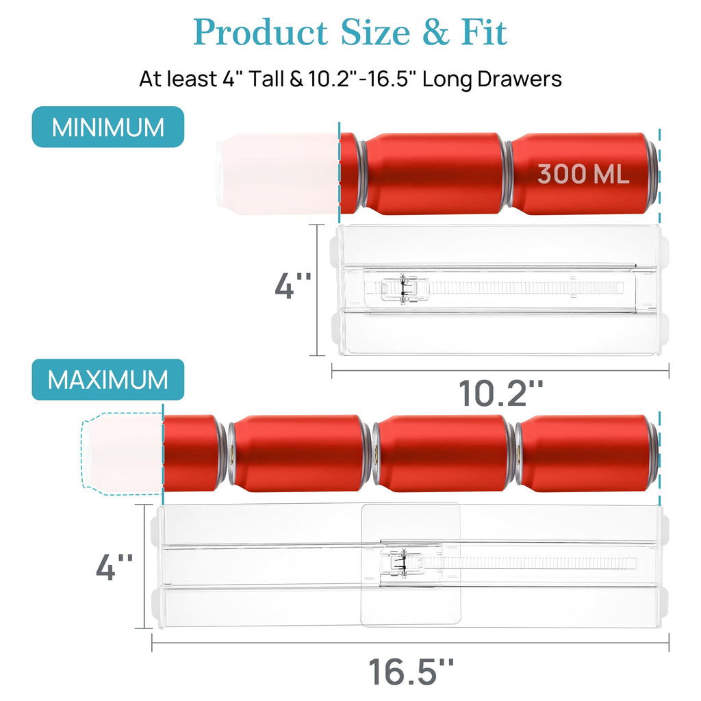 12 Pack Adjustable Clear Plastic Drawer Dividers X551362