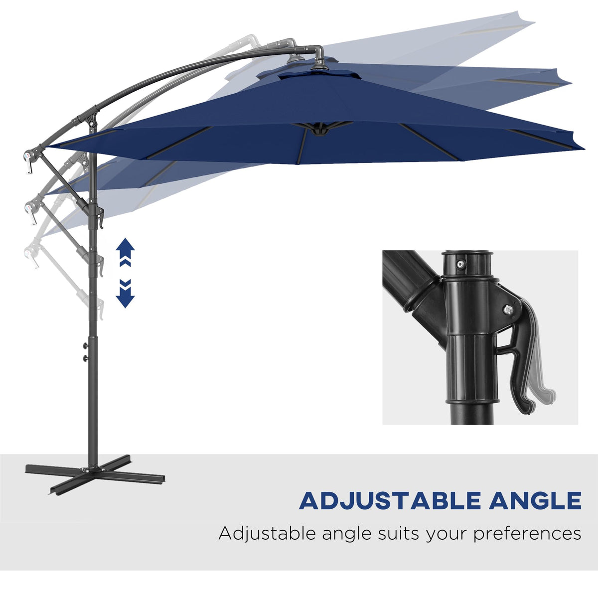 10' Cantilever Tilt Offset Patio Umbrella L4999