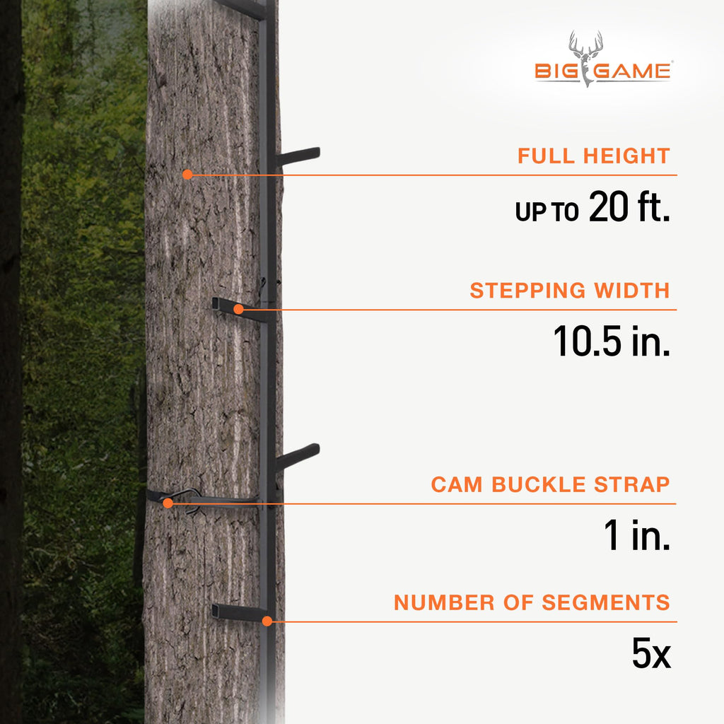 Steel Hang-On Treestand with Flip-Back Seat and Climbing Sticks H8101