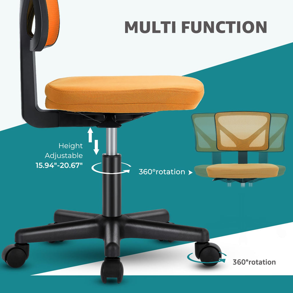 Armless Ergonomic Home Office Chair U156