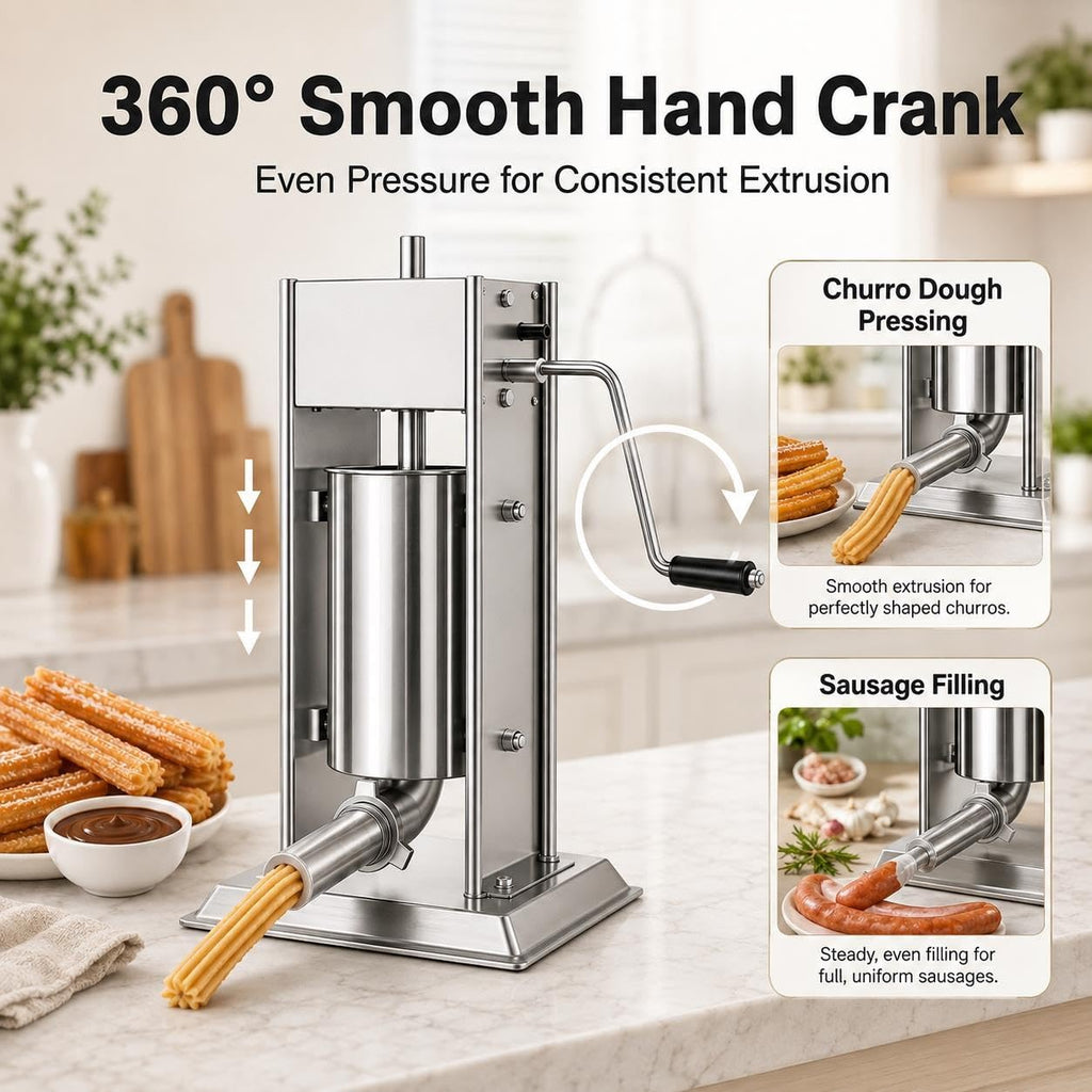 Manual Churro Maker & Sausage Filler, Stainless Steel E806956