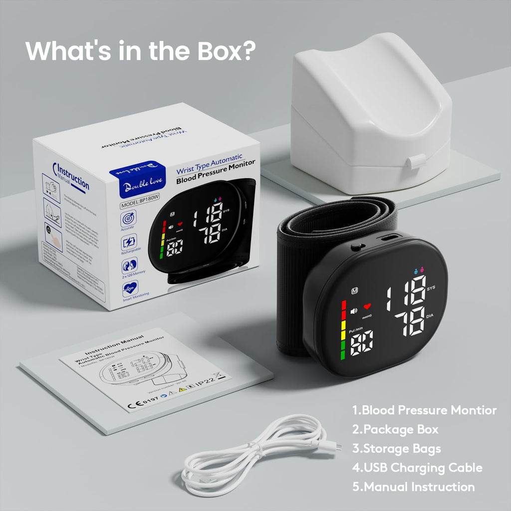 Wrist Blood Pressure Monitor Black G380