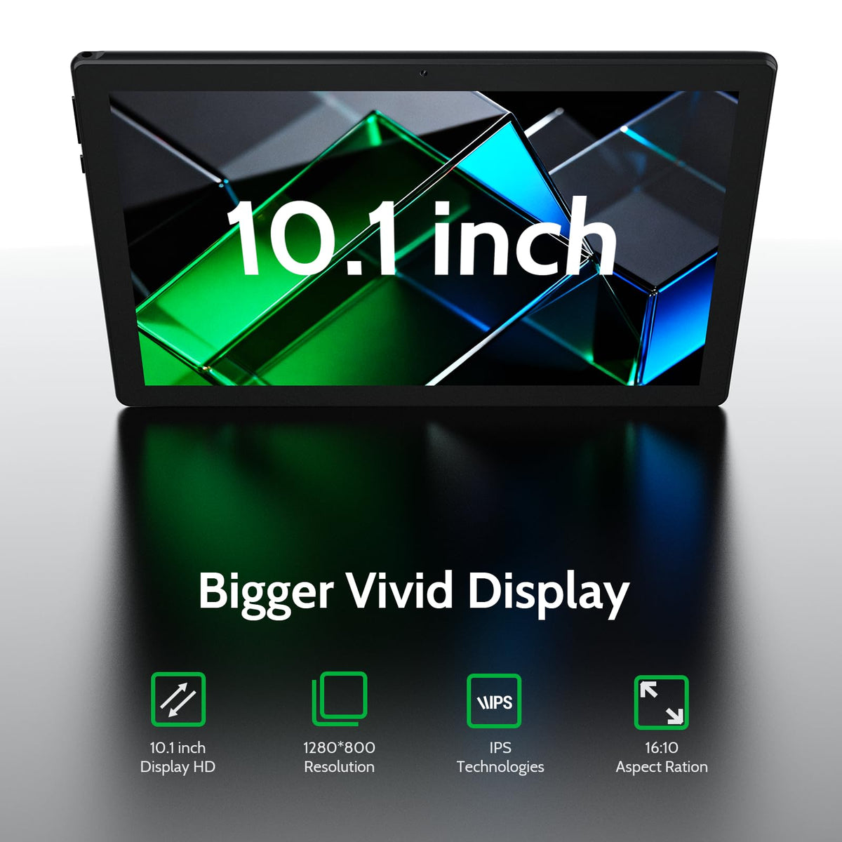Black 10.1" Android Tablet with 6GB RAM 64GB ROM O6868