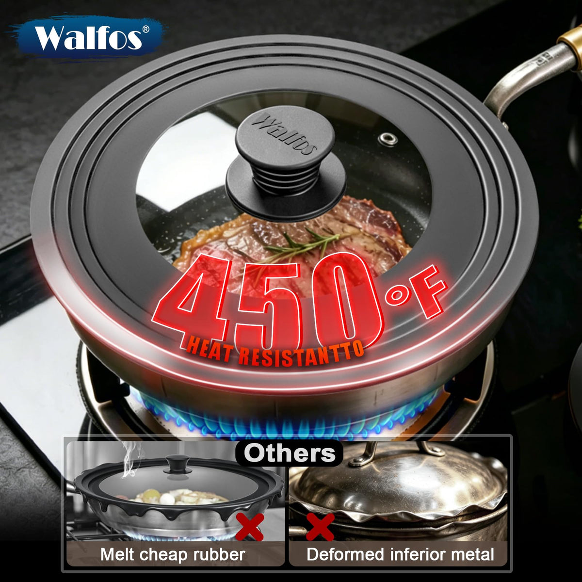 Tempered Glass Universal Lid for Pots, Pans and Skillets M262