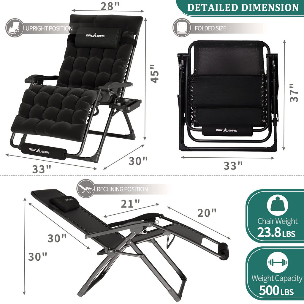 Oversized Zero Gravity Reclining Chair with Cushion I98118