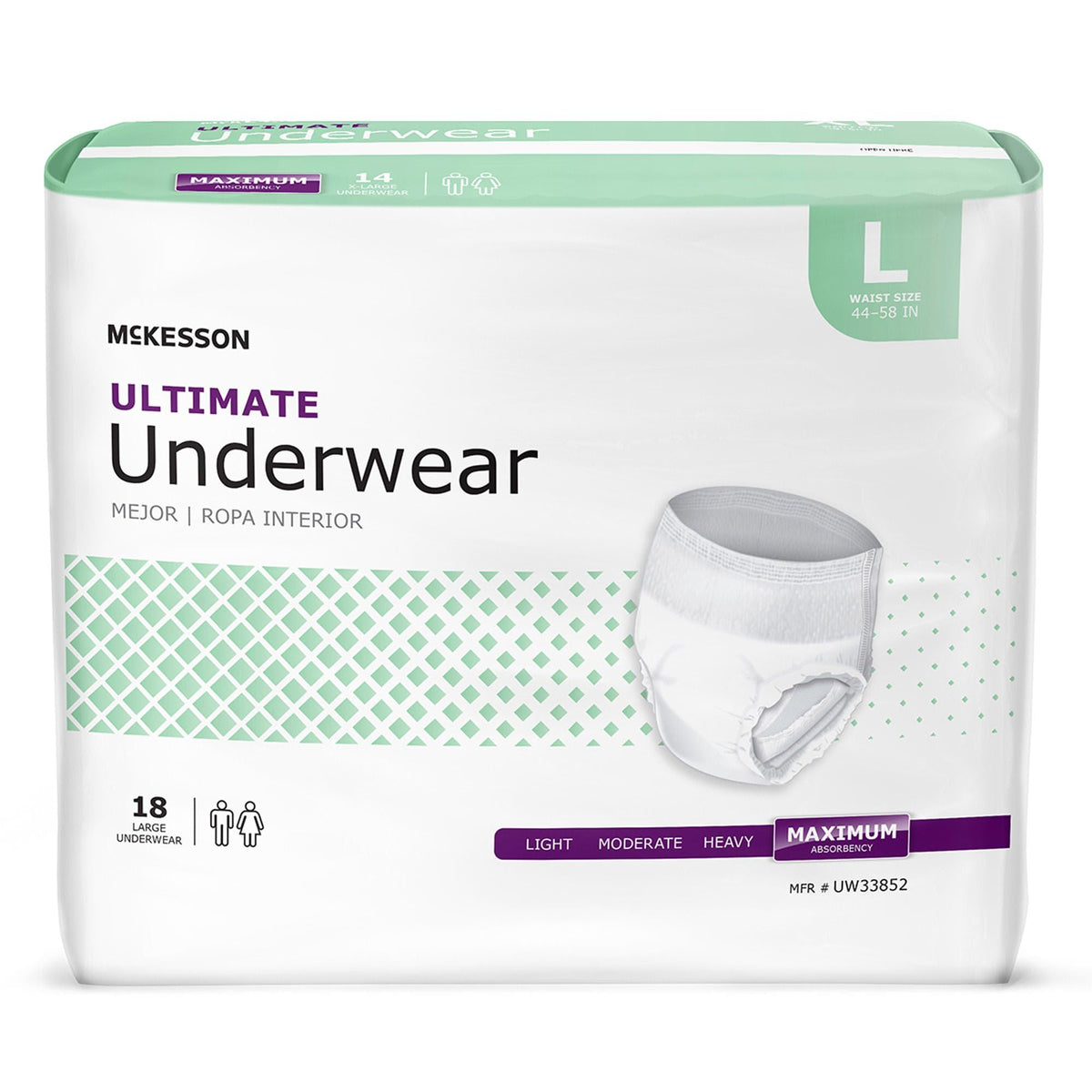 Adult Incontinence Underwear, Large, 72 ct H360