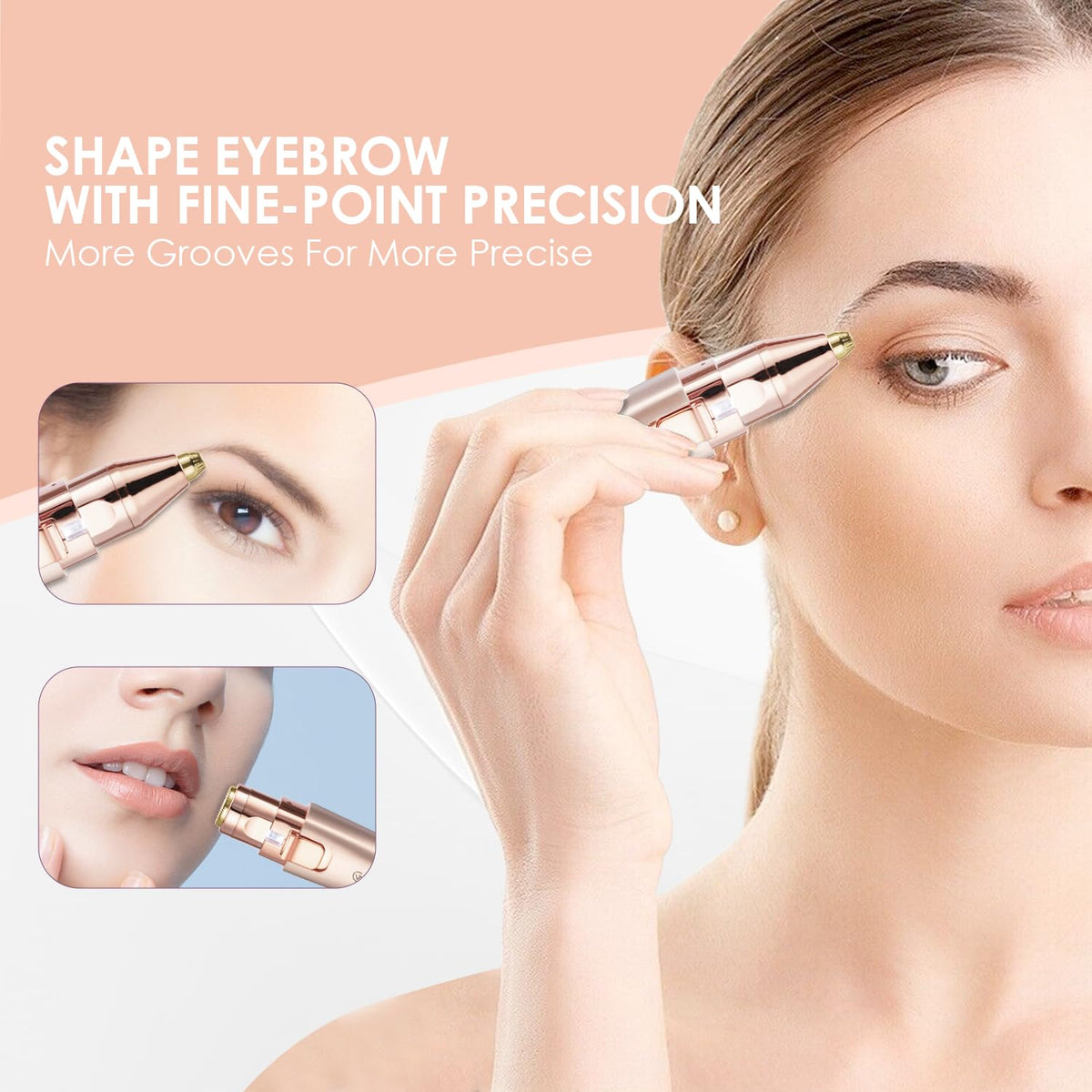2 in1 Eyebrow Facial Trimmer with Replacement Heads N363