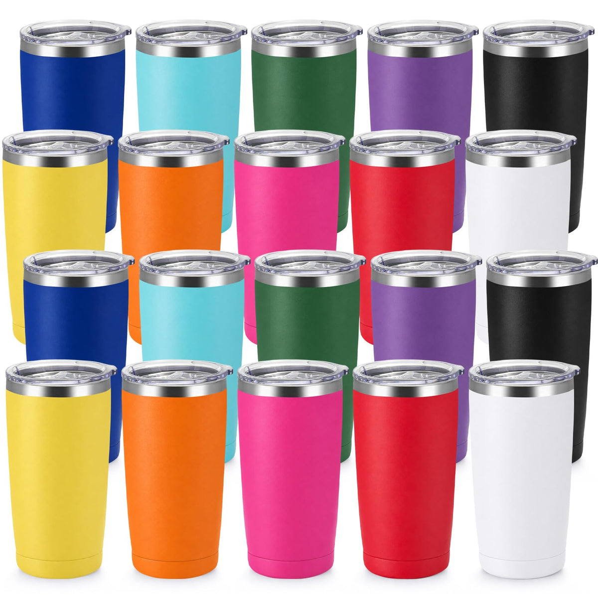 20 Pack 20oz Stainless Steel Insulated Tumbler O50230