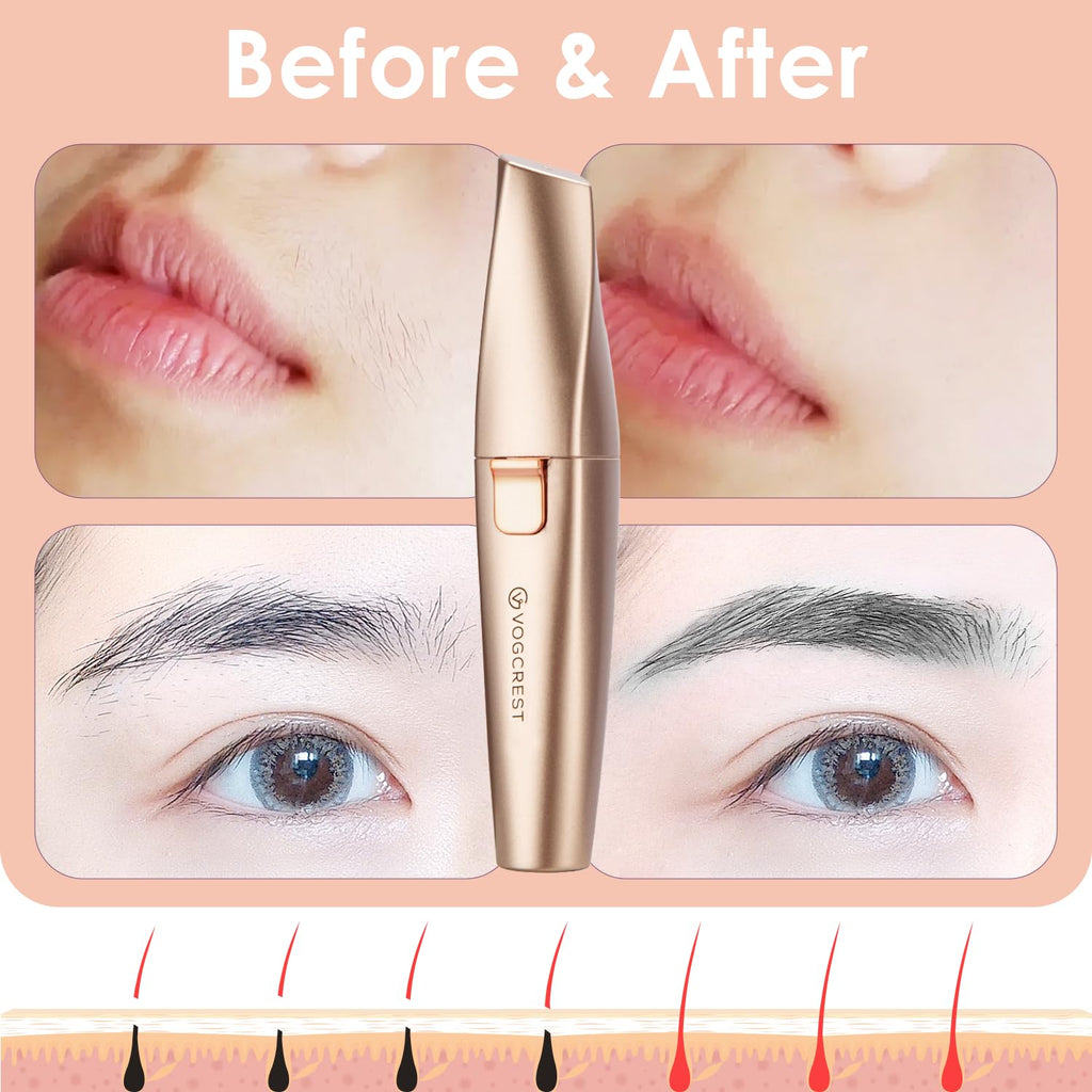 2 in1 Eyebrow Facial Trimmer with Replacement Heads N363