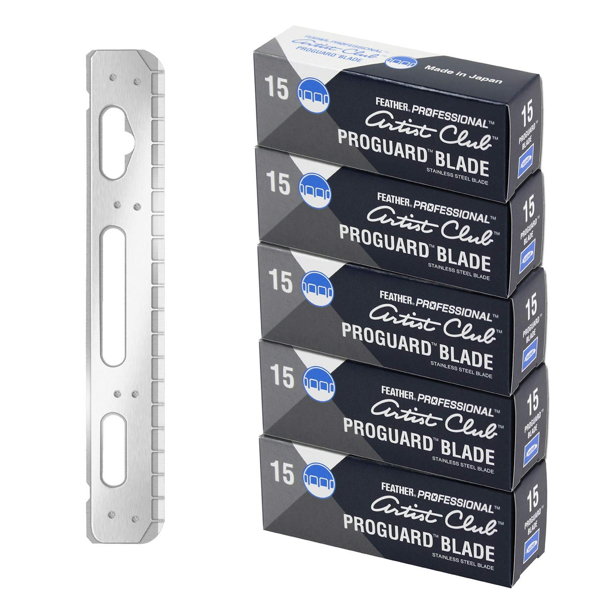 Single Straight Edge Razor Blades with Guard, 5 Pack of 15 Z1523