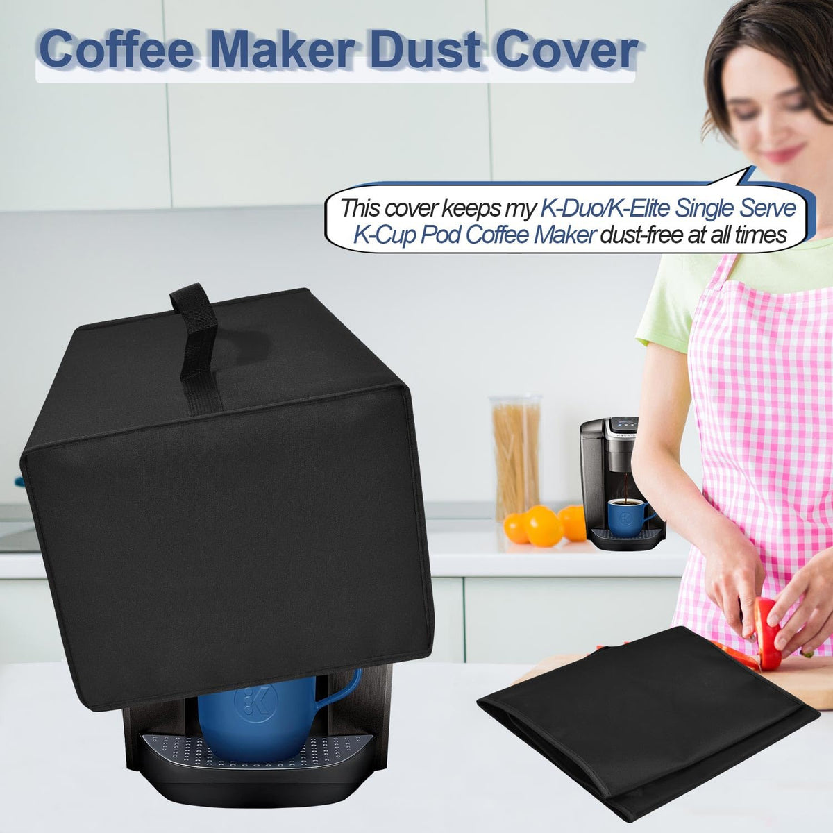 Black Coffee Maker Cover P158