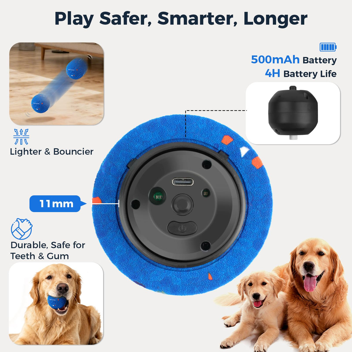 2-Pack Interactive Washable Dog Ball L26331