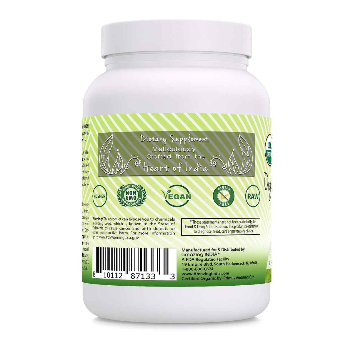 Organic Whole Psyllium Husk Powder 24 Oz N88678