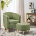Green Accent Chair with Ottoman L8787
