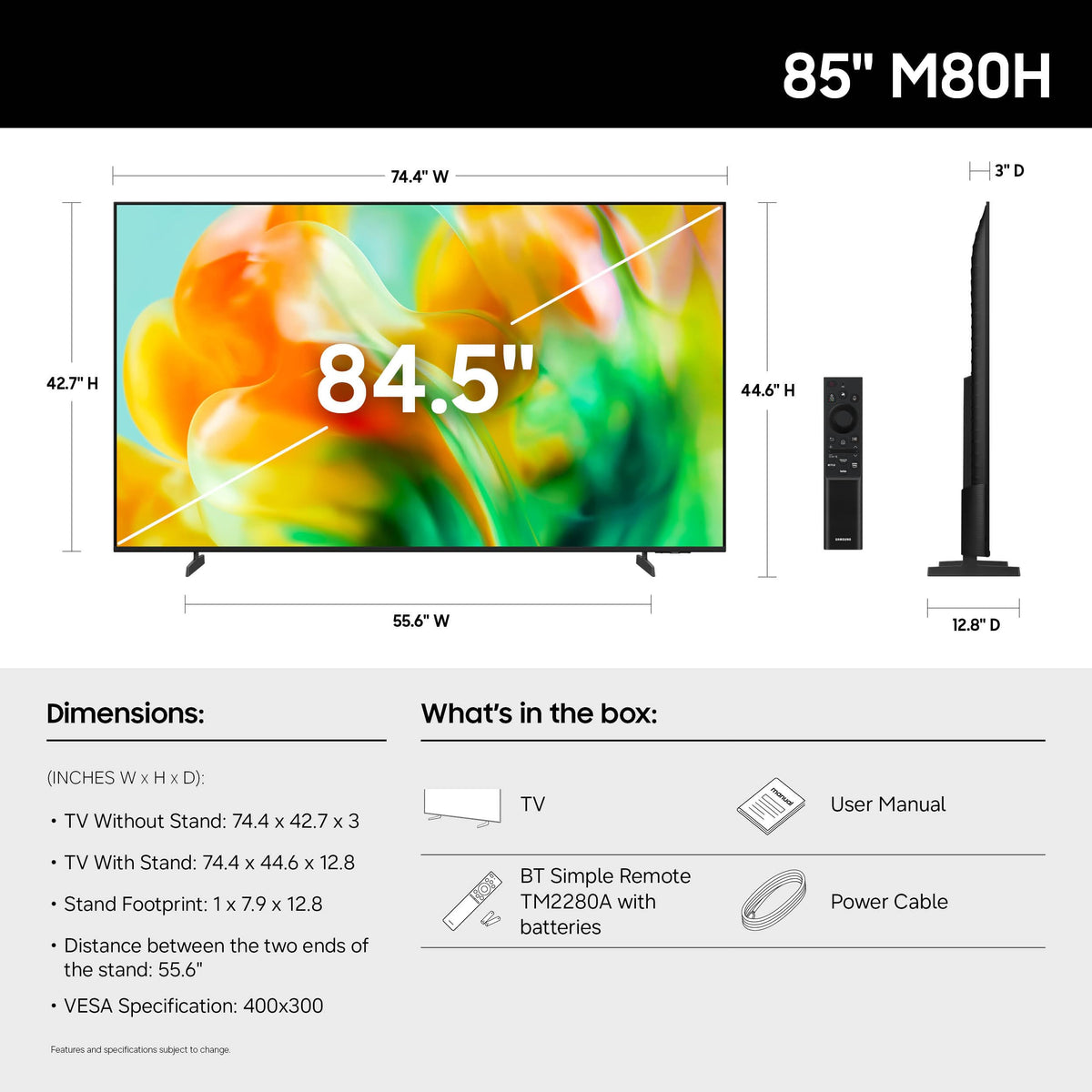 85-Inch Mini LED 4K Smart TV X58112