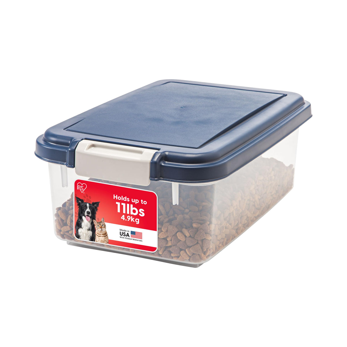 Dog Food Storage Container, Up to 11 lbs, Navy E698293