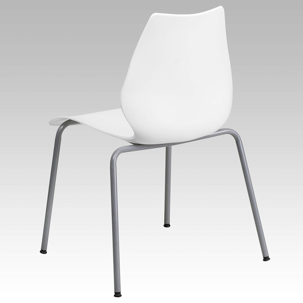 White Plastic Stacking Chairs Set of 5 W834
