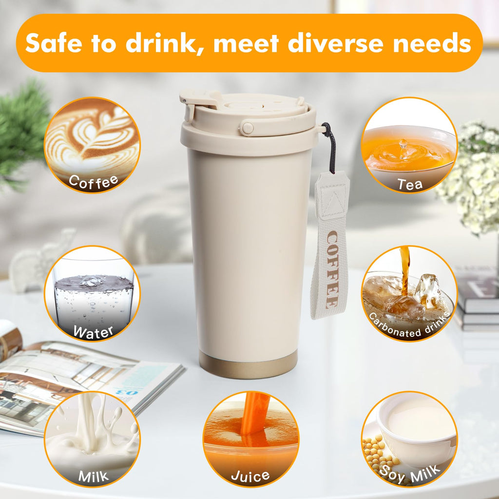 2 Pack 17oz Insulated Stainless Steel Coffee Mug L3416