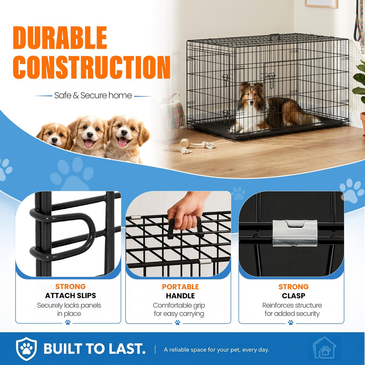 48 Inch Folding Metal Dog Crate F74258