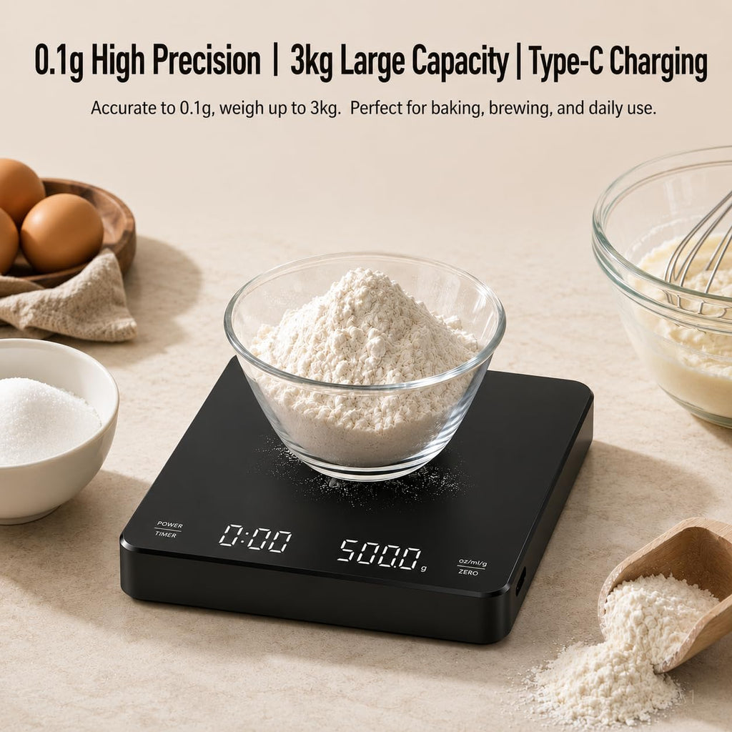 Rechargeable Digital Coffee Scale with Timer Q835276