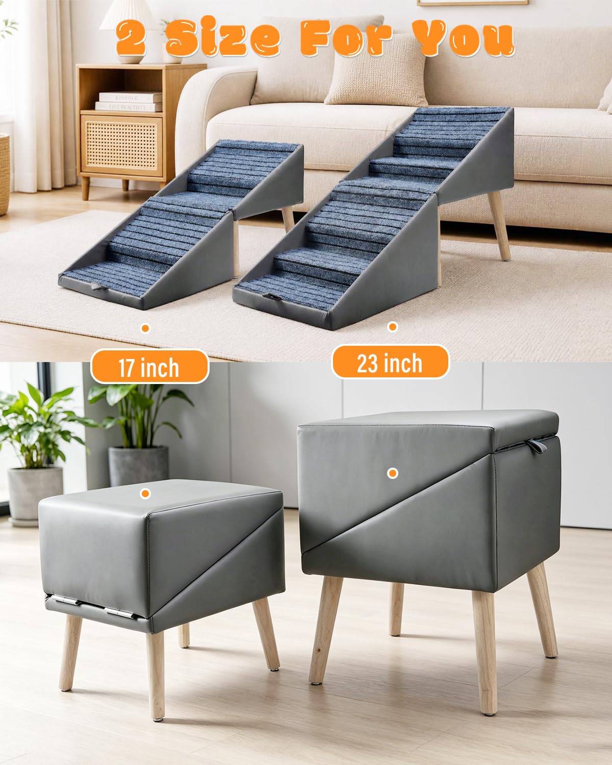 Foldable 4 Steps Non-Slip Pet Stairs Z3422