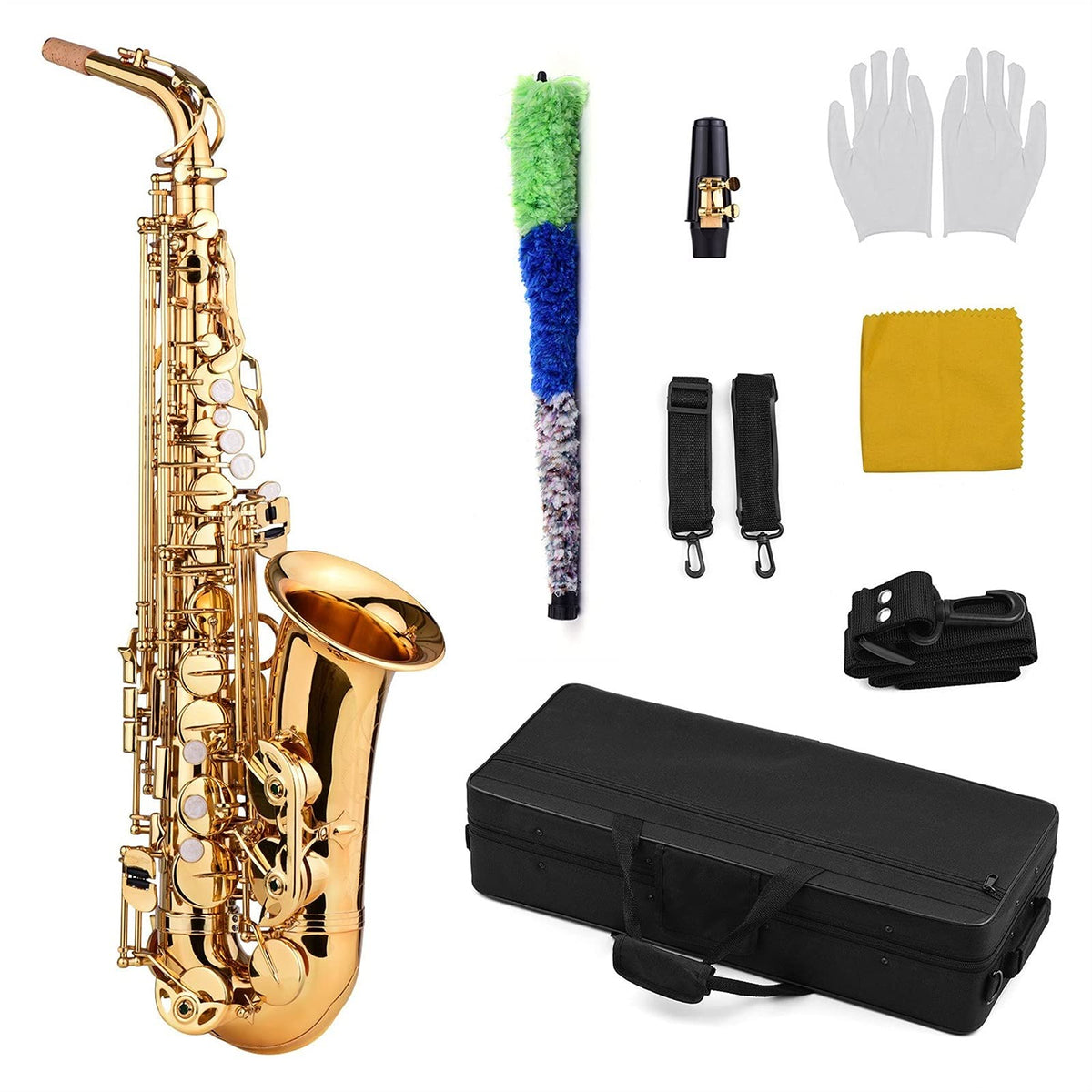E Flat Alto Saxophone Brass Gold Lacquer J738