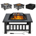 32 Inch Square Steel Wood Burning Fire Pit L71430
