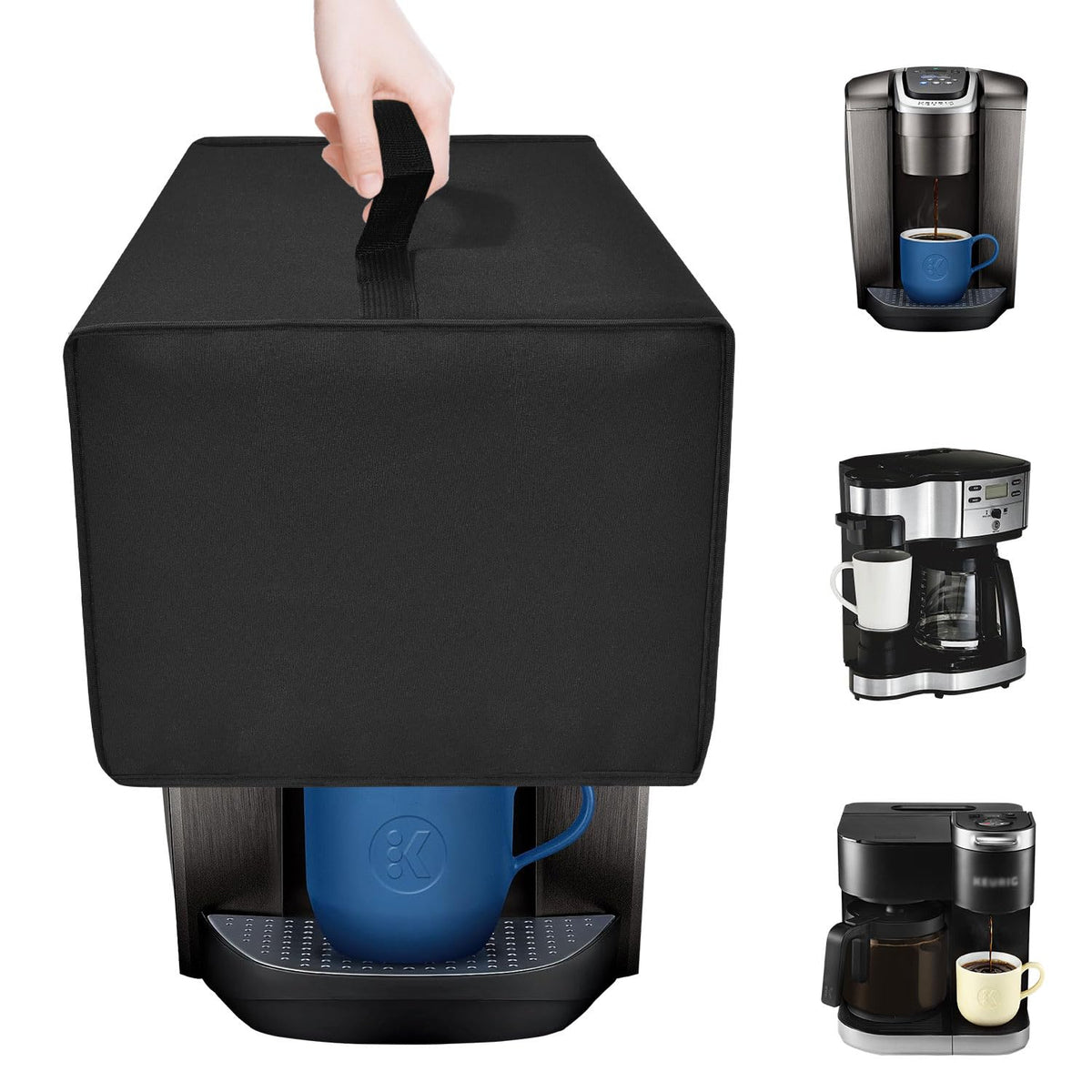 Black Coffee Maker Cover P158