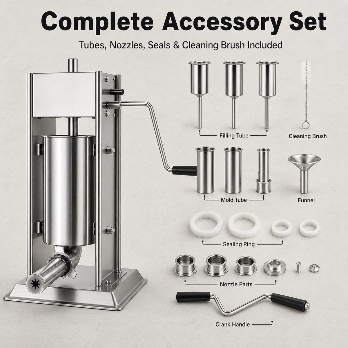 Manual Churro Maker & Sausage Filler, Stainless Steel E806956