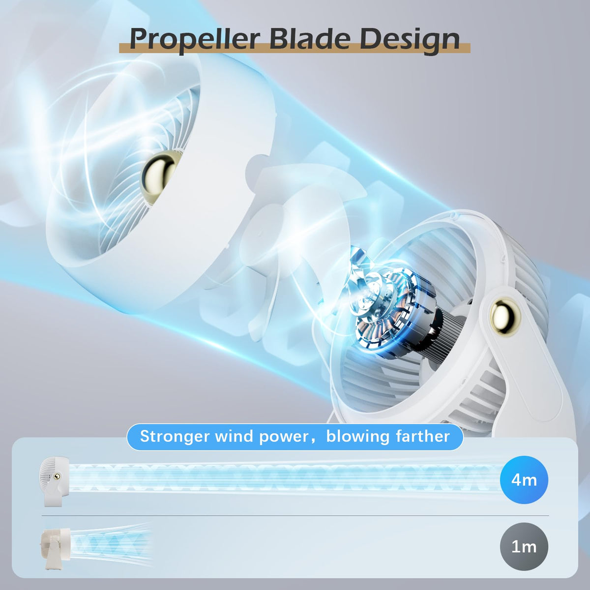 Portable Rechargeable 8 Inch Desk Fan K250649