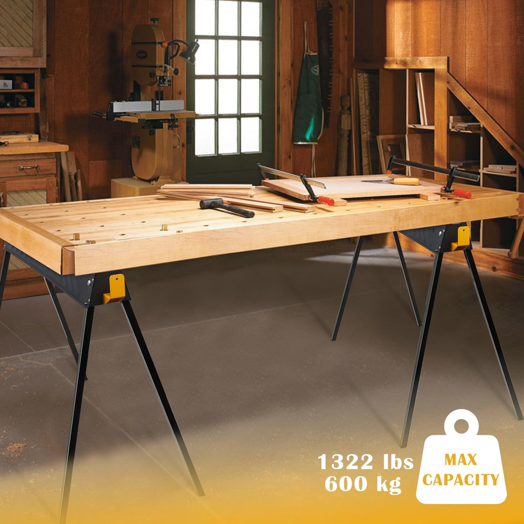 2 Pack Heavy Duty Folding Saw Horses Table W761