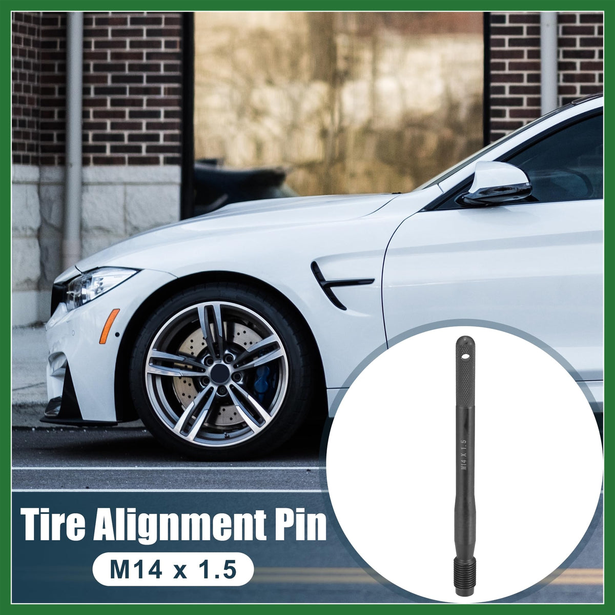 2pcs Black Carbon Steel Wheel Hangers Alignment Pin M14x1.5 F9192