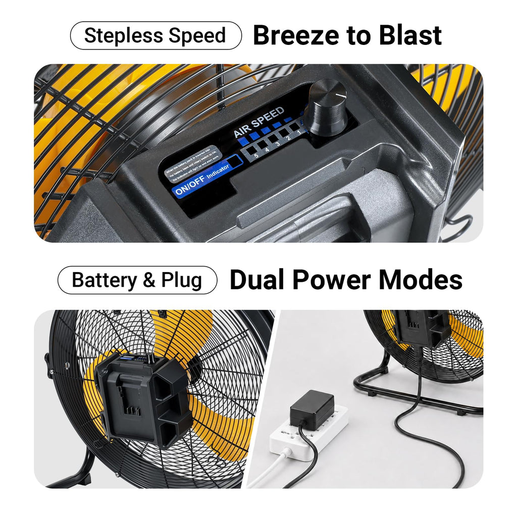 18" Brushless Cordless Floor Fan Z201255