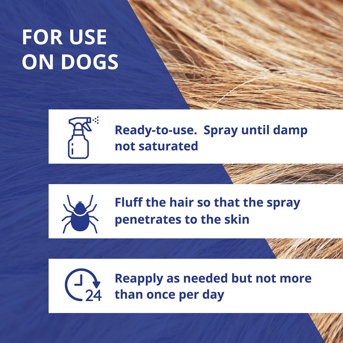 Water-Based Flea & Tick Spray for Dogs, 40 fl oz W11089