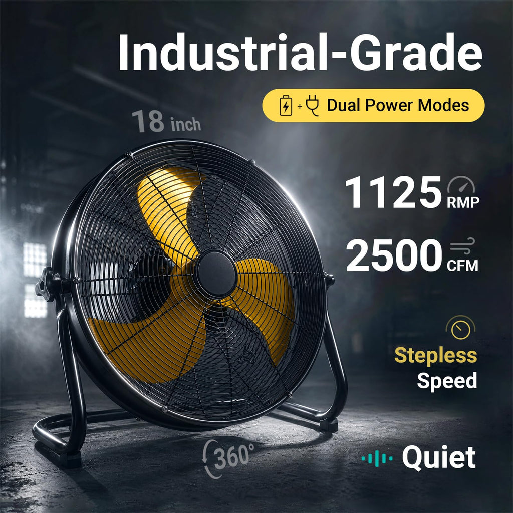 18" Brushless Cordless Floor Fan Z201255