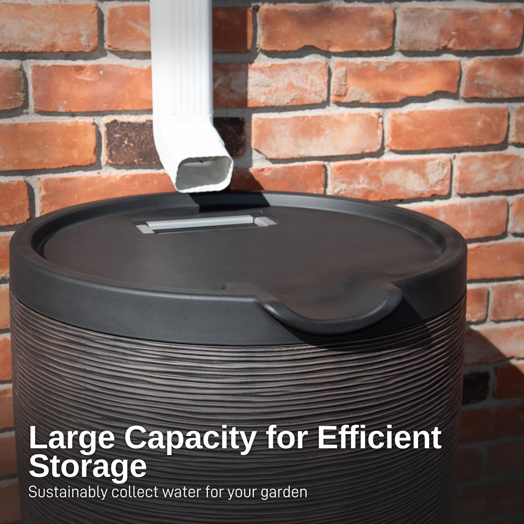 50-Gallon Rain Barrel with Stand and Removable Lid V856
