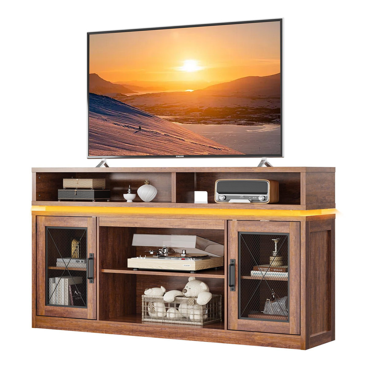 Brown TV Stand with LED R5663