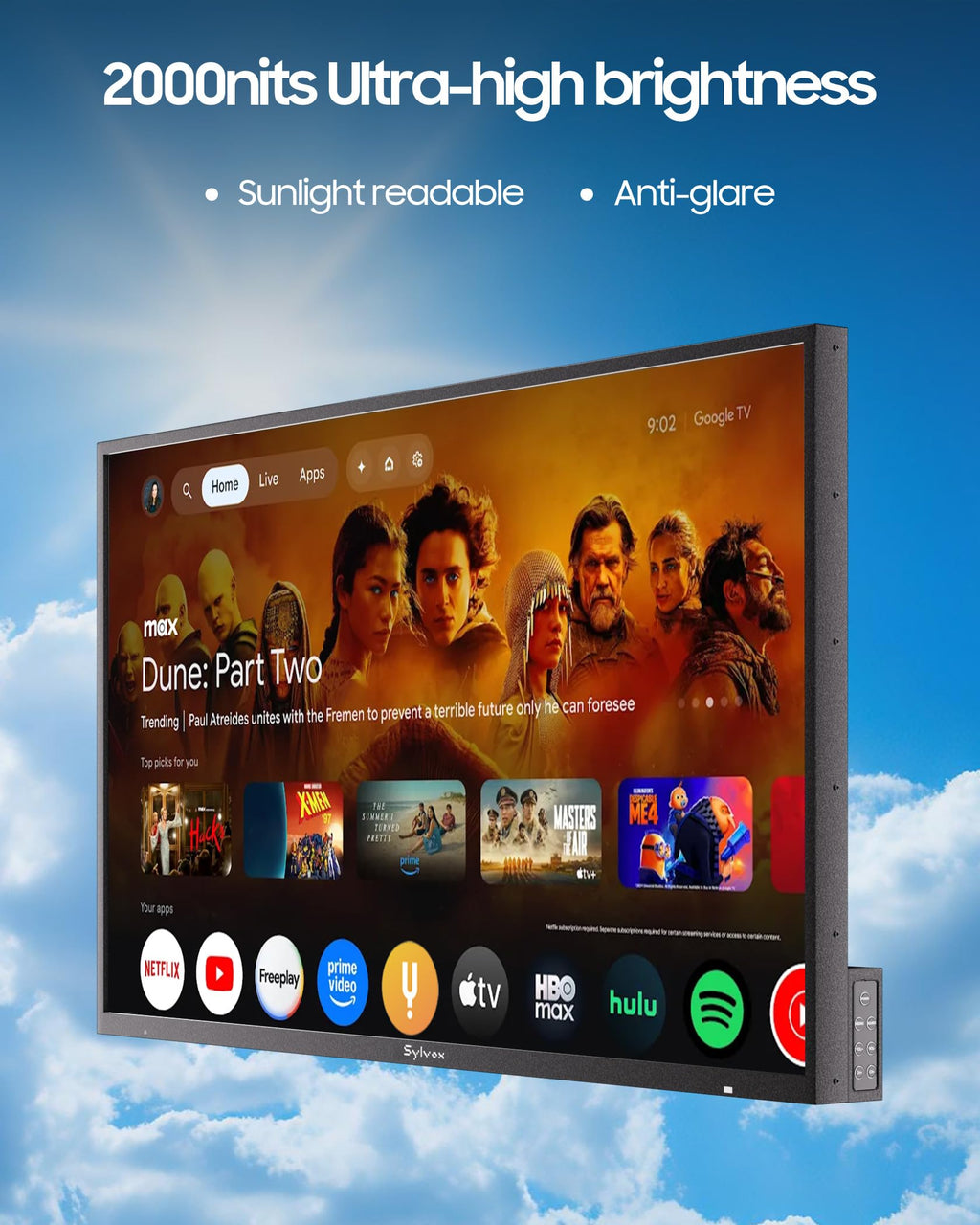 55 inch 2000 nits Weatherproof Outdoor TV W27741