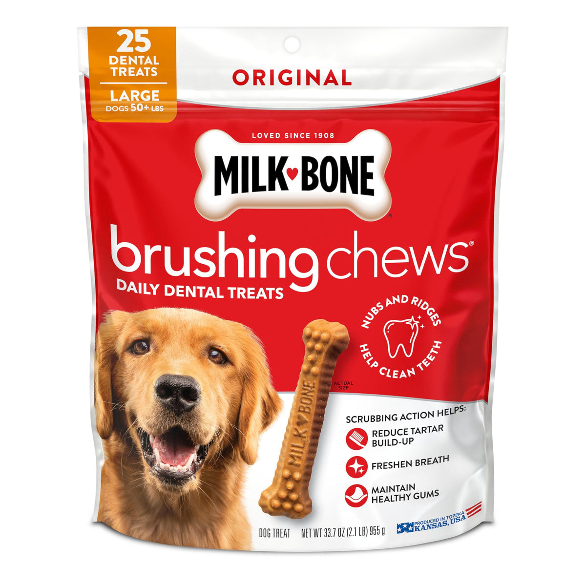 Large Daily Dental Dog Chews 33.7 oz Bag E1405