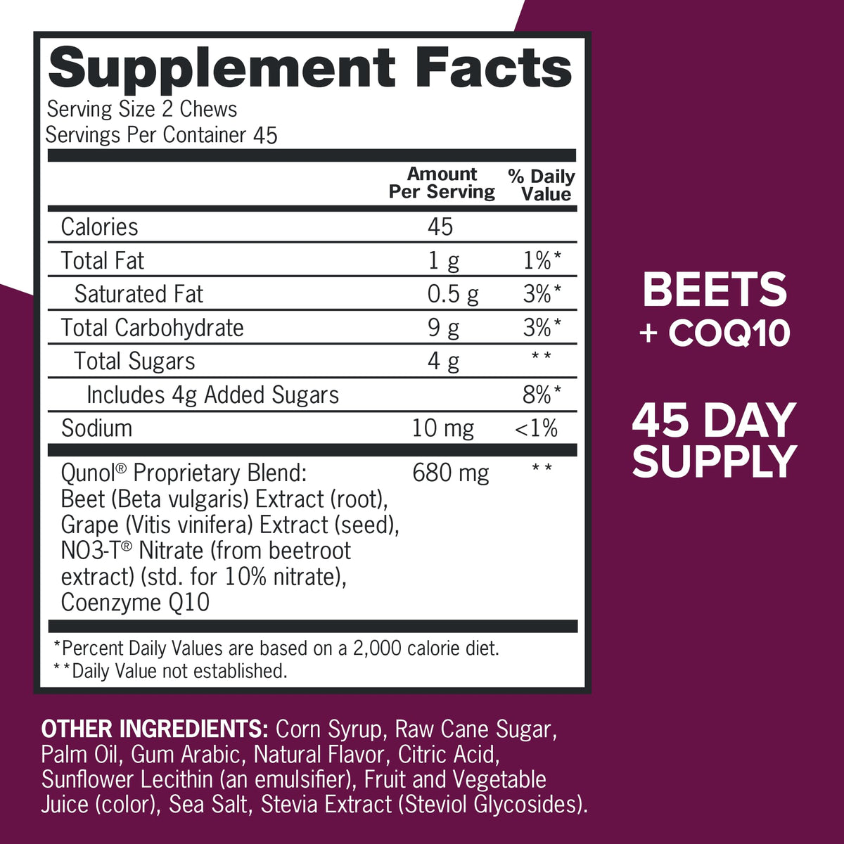 Beet Root Chews with CoQ10, 90ct Q714697
