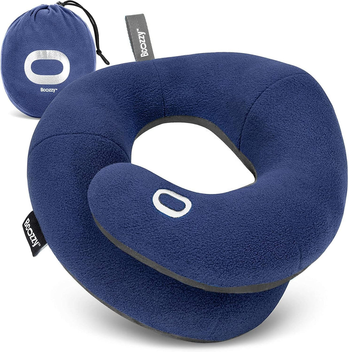 Soft Adjustable Travel Neck Pillow with Carry Bag I184376