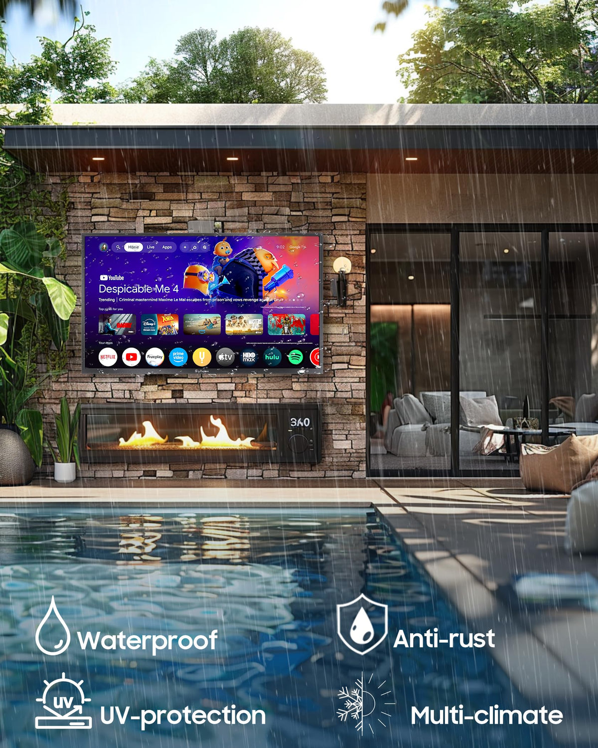 55 inch 2000 nits Weatherproof Outdoor TV W27741