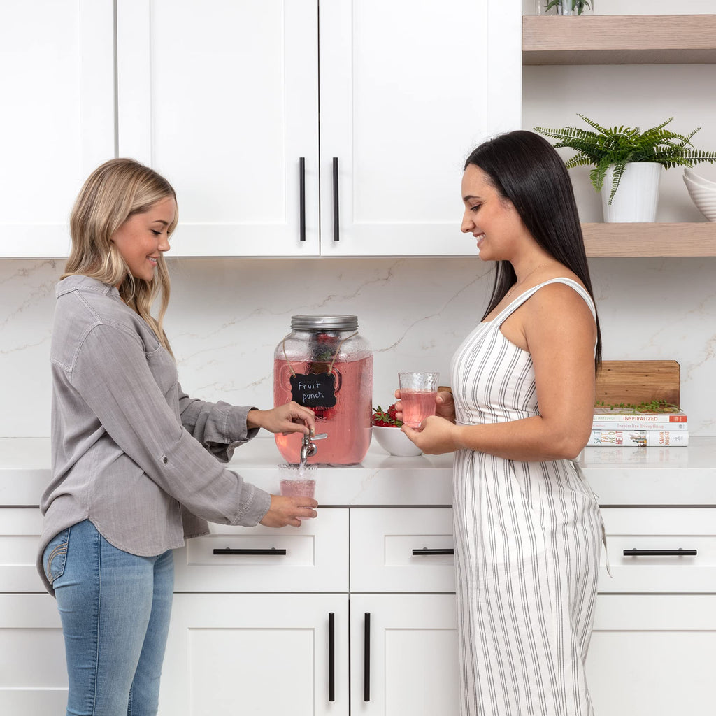 2-Gallon Glass Drink Dispenser with Spigot T1487