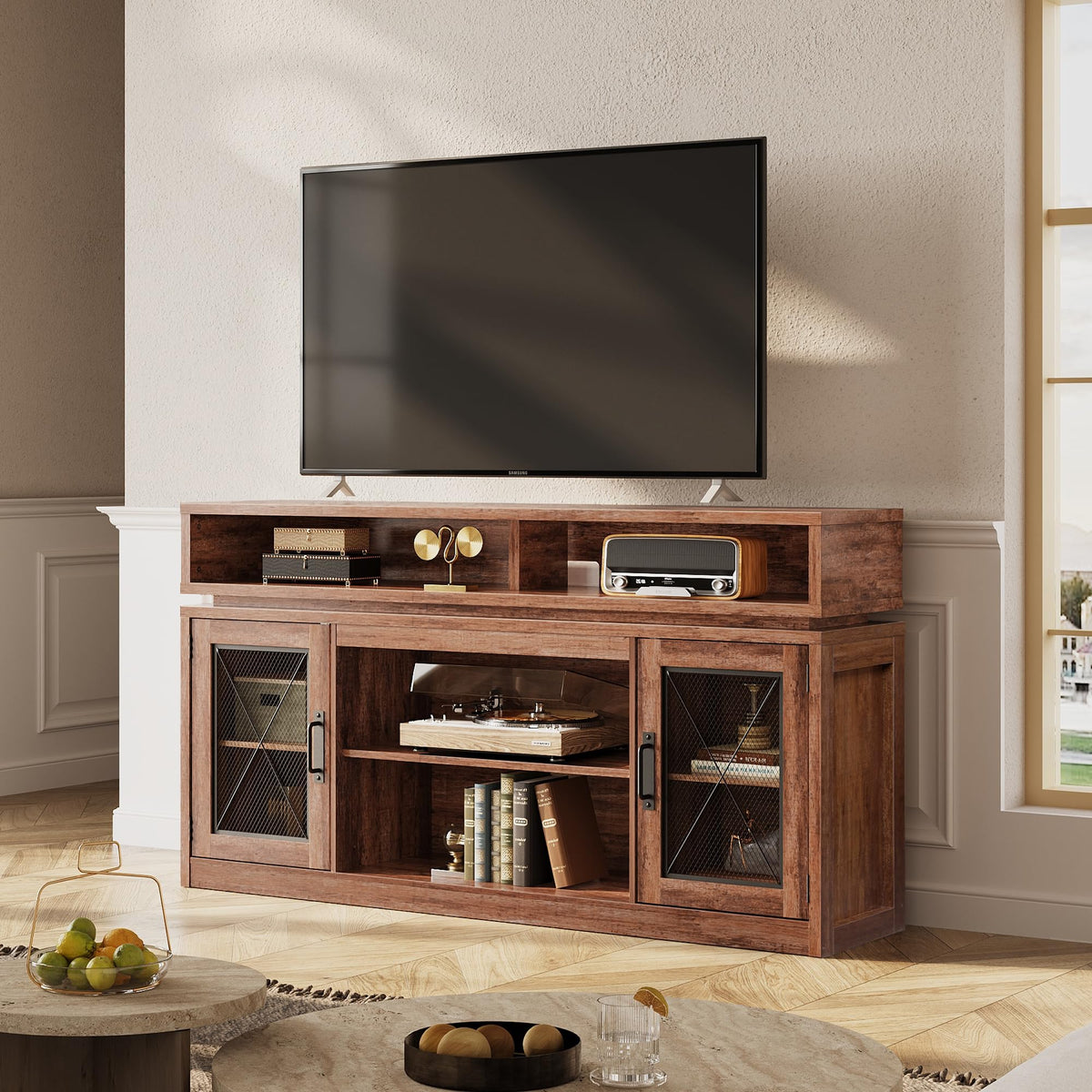 Brown TV Stand with LED R5663