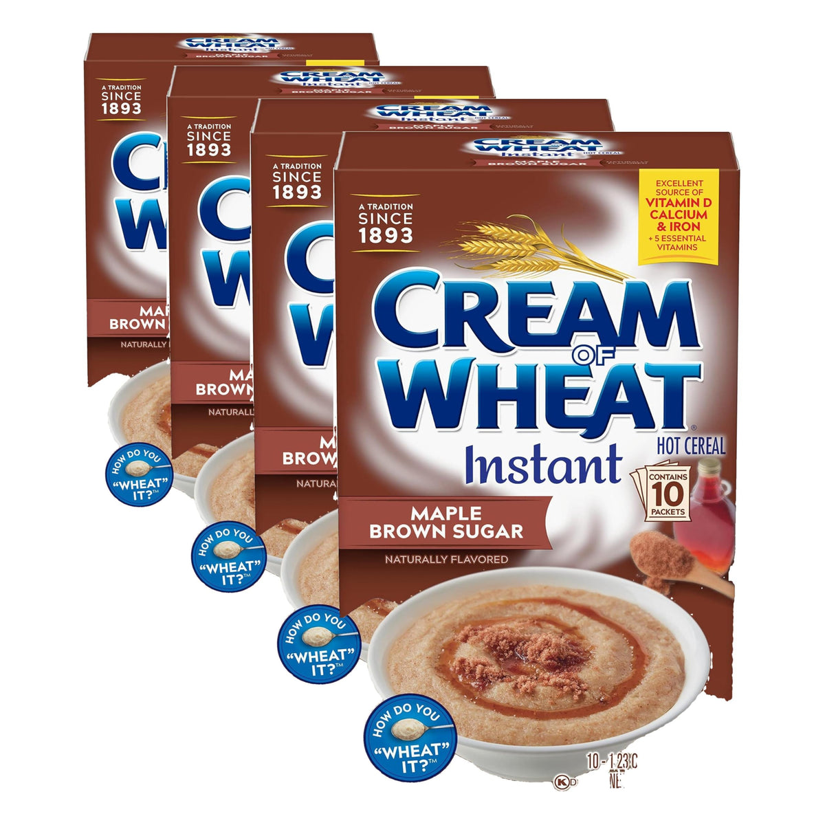 Instant Hot Cereal, Maple Brown Sugar, 12.3 Ounce (Pack of 4) Q1346
